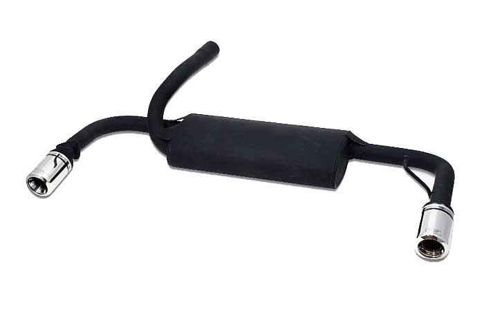 Ulter Sport, Einddemper L+R, Staal, Enkel Rond 80mm, Ford, FOCUS I, 1.4i 55kW, 1.6i 74kW, 1.8i 85kW, 2.0i 96kW, 98-2005   HATCHBACK, Past op originele middendemper/katalysator