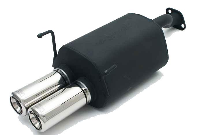 Ulter Sport, Einddemper, Staal, Dubbel Rond 80mm, Honda, CIVIC VII, 1.4 16V 66kW, 1.6 16V 81kW, 2002-2006, HATCHBACK, Past op originele middendemper/katalysator
