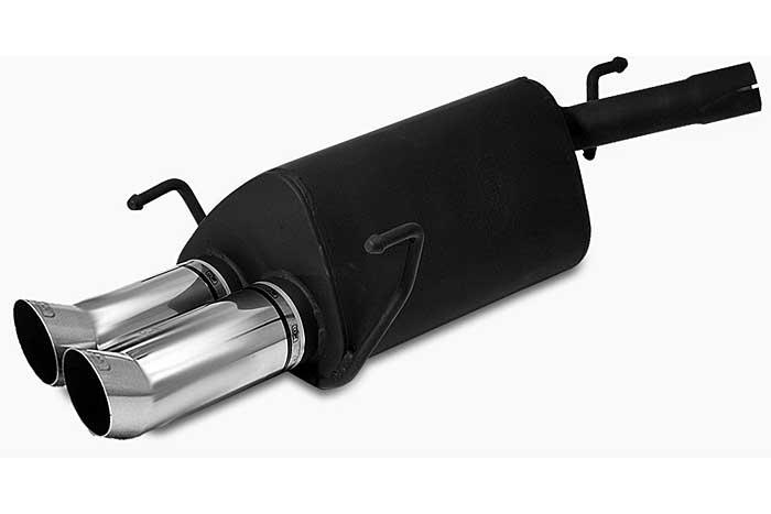 Ulter Sport, Einddemper, Staal, Dubbel Rond 80mm DTM, Opel, CORSA-C, 1.0 12V 44kW, 1.2 16V 59kW, 1.4 16V 66kW, 1.7CDTi 74kW, 01-, Past op originele middendemper/katalysator