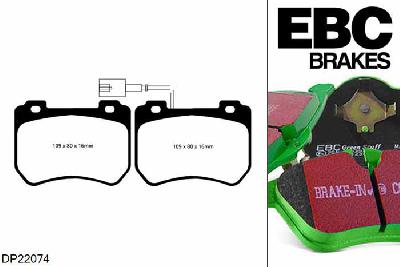 DP22074, Alfa Romeo 159, 1.8 140 PK 2008-2010, EBC Greenstuff remblokken set vooras, Voor modellen met Brembo remklauwen aan de vooras, Voor modellen met een remschijf diameter 305mm