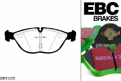 DP21035, Audi TT quattro (8N), 3.2 250 PK 2003-2006, EBC Greenstuff remblokken set vooras, Voor modellen met ATE remklauwen aan de vooras, Voor modellen met een remschijf diameter 334mm