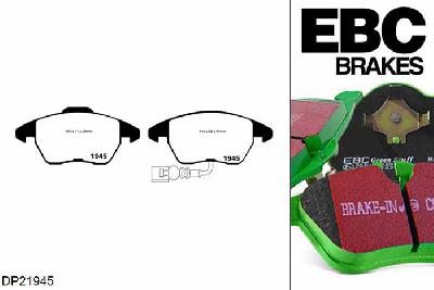 DP21945, Audi S/RS S1, 2.0 Turbo (PR-1LJ) (112 pcd) 230 PK 2014-, EBC Greenstuff remblokken set vooras, Voor modellen met ATE remklauwen aan de vooras, Voor modellen met een remschijf diameter 312mm