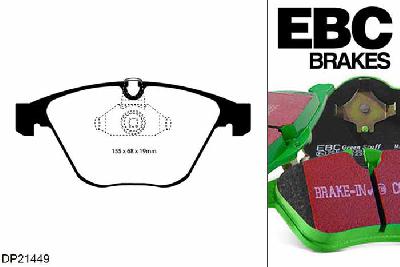 DP21449, BMW 6 Series (E64), 645 (4.4) 2004-2006, EBC Greenstuff remblokken set vooras, Voor modellen met ATE remklauwen aan de vooras, Voor modellen met een remschijf diameter 348mm