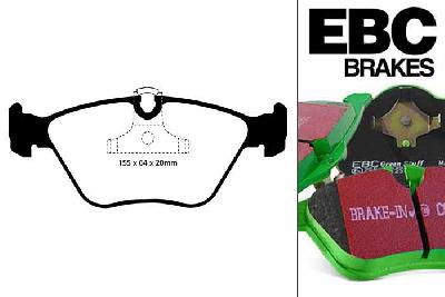DP61552, BMW X3, 2.0 (E83) 2005-2010, EBC Greenstuff remblokken set vooras, Voor modellen met ATE remklauwen aan de vooras, Voor modellen met een remschijf diameter 325mm