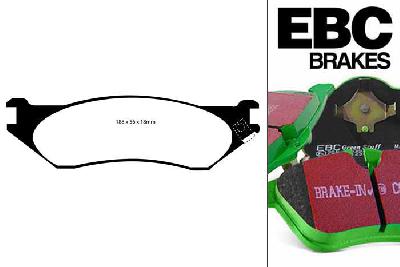 DP61638, Dodge Durango, 4.7 2003-, EBC Greenstuff remblokken set vooras, Voor modellen met een remschijf diameter 287mm