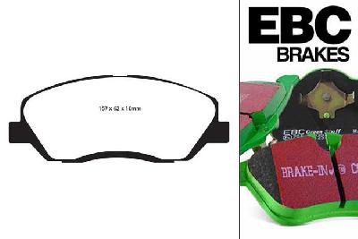 DP61783, Hyundai Santa Fe, 2.4 2012-, EBC Greenstuff remblokken set vooras, Voor modellen met een remschijf diameter 321mm