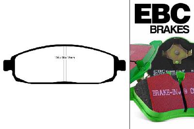 DP61732, Jeep Grand Cherokee, 4.7 2005-2011, EBC Greenstuff remblokken set vooras, Voor modellen met een remschijf diameter 327mm