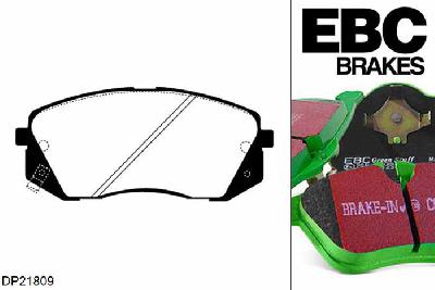 DP21809, Kia Sportage, 2.0 TD 2004-2010, EBC Greenstuff remblokken set vooras, Voor modellen met een remschijf diameter 300mm