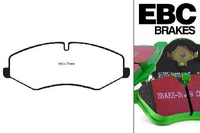 DP62060, Landrover Discovery 4, 2.7 TD 190 PK 2009-2010, EBC Greenstuff remblokken set vooras, Voor modellen met een remschijf diameter 360mm