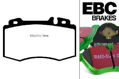DP61363, Mercedes M-Class (W163), ML270 (2.7TD) 2002-2005, EBC Greenstuff remblokken set vooras, Voor modellen met Brembo remklauwen aan de vooras, Voor modellen met een remschijf diameter 345mm