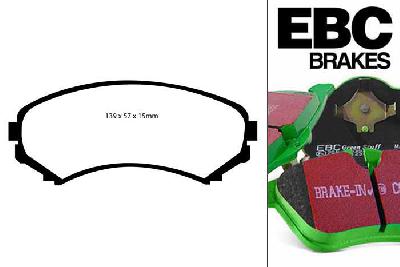 DP61619, Mitsubishi Pajero, 3.8 (V87) 2006-, EBC Greenstuff remblokken set vooras, Voor modellen met een remschijf diameter 290mm