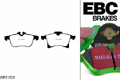 DP21520, Opel Astra (H), 1.7 TD 80 PK 2005-2010, EBC Greenstuff remblokken set vooras, Voor modellen met ATE remklauwen aan de vooras, Voor modellen met een remschijf diameter 280mm