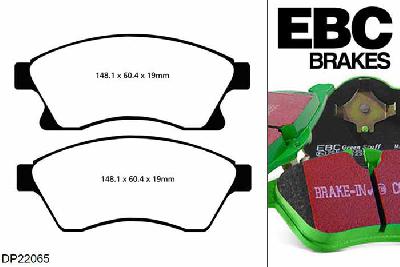 DP22065, Opel Astra (J), 1.6 TD 134 PK 2014-2015, EBC Greenstuff remblokken set vooras, Voor modellen met een remschijf diameter 276mm