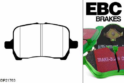 DP21763, Opel GT, 2.0 Turbo 2006-2010, EBC Greenstuff remblokken set vooras, Voor modellen met een remschijf diameter 296mm