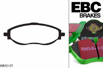 DP22127, Skoda Octavia (5E), 2.0 Turbo RS 230 PK 2015-, EBC Greenstuff remblokken set vooras, Voor modellen met TRW remklauwen aan de vooras, Voor modellen met een remschijf diameter 340mm