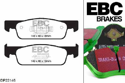 DP22146, Smart Fortwo, 0.9 Turbo 89 PK 2014-, EBC Greenstuff remblokken set vooras, Voor modellen met ATE remklauwen aan de vooras, Voor modellen met een remschijf diameter 259mm