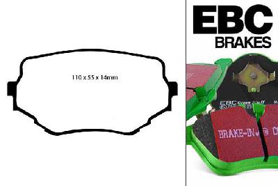 DP61099, Suzuki Grand Vitara, 2.5 (TD62) 1998-2006, EBC Greenstuff remblokken set vooras, Voor modellen met Sumitomo remklauwen aan de vooras, Voor modellen met een remschijf diameter 310mm