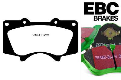 DP61657, Toyota Landcruiser, 4.0 (GRJ150) 2009-, EBC Greenstuff remblokken set vooras, Voor modellen met een remschijf diameter 338mm