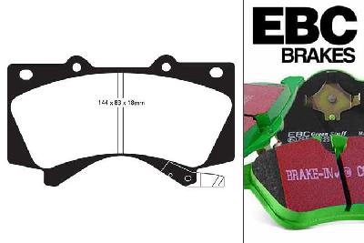 DP61815, Toyota Landcruiser, 4.5 TD (VDJ200) 2008-2015, EBC Greenstuff remblokken set vooras, Voor modellen met een remschijf diameter 340mm