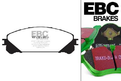 DP61837, Toyota Rav 4, 2.0 2013-, EBC Greenstuff remblokken set vooras, Voor modellen met Advics remklauwen aan de vooras, Voor modellen met een remschijf diameter 328mm