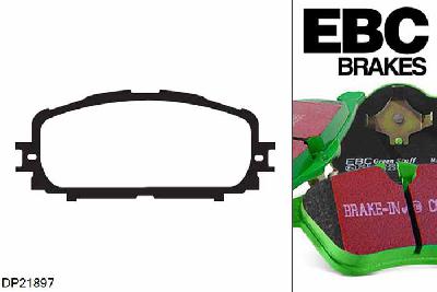 DP21897, Toyota Yaris, 1.8 (ZSP90) (JT1) 2006-2011, EBC Greenstuff remblokken set vooras, Voor modellen met Advics remklauwen aan de vooras, Voor modellen met een remschijf diameter 275mm