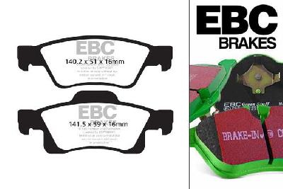DP61872, Dodge Durango, 5.7 2013-, EBC Greenstuff remblokken set achteras, Voor modellen met remschijf diameter van 330mm aan de achteras