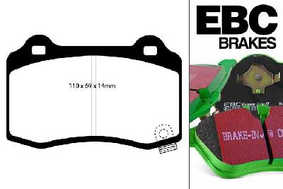 DP61788, Jeep Grand Cherokee, 6.1 2006-2011, EBC Greenstuff remblokken set achteras, Voor modellen met Brembo remklauwen aan de achteras, Voor modellen met remschijf diameter van 350mm aan de achteras