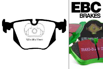 DP61118, Landrover Range Rover (L322), 4.4 2002-2005, EBC Greenstuff remblokken set achteras, Voor modellen met ATE remklauwen aan de achteras, Voor modellen met remschijf diameter van 354mm aan de achteras