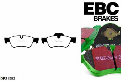 DP21593, Mercedes GL-Class (X164), GL320 (3.0TD) 224 PK 2006-2009, EBC Greenstuff remblokken set achteras, Voor modellen met ATE remklauwen aan de achteras, Voor modellen met remschijf diameter van 330mm aan de achteras
