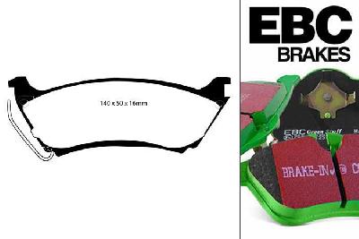 DP61233, Mercedes M-Class (W163), ML230 (2.3) 1998-1999, EBC Greenstuff remblokken set achteras, Voor modellen met remschijf diameter van 285mm aan de achteras