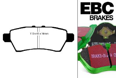 DP61748, Nissan Pathfinder, 4.0 2005-, EBC Greenstuff remblokken set achteras, Voor modellen met Tokico remklauwen aan de achteras, Voor modellen met remschijf diameter van 308mm aan de achteras