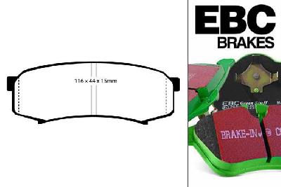 DP6993, Toyota Landcruiser, 4.2 D (HZJ71) 1999-2002, EBC Greenstuff remblokken set achteras, Voor modellen met remschijf diameter van 312mm aan de achteras