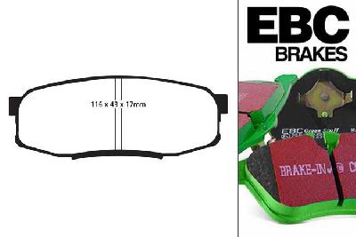 DP61816, Toyota Landcruiser, 5.7 2016-, EBC Greenstuff remblokken set achteras, Voor modellen met remschijf diameter van 345mm aan de achteras