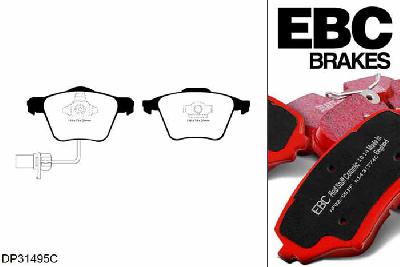 DP31495C, Audi A4 quattro (B7), 2.0 Turbo (PR-1LC) 2004-2008, EBC Redstuff remblokken set vooras, Voor modellen met ATE remklauwen aan de vooras, Voor modellen met een remschijf diameter 320mm