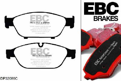 DP32086C, Audi A8 (D4/4H), 3.0 TDI 204 PK 2011-, EBC Redstuff remblokken set vooras, Voor modellen met ATE remklauwen aan de vooras, Voor modellen met een remschijf diameter 356mm
