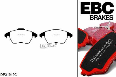 DP31945C, Audi TT (8J), 2.0 Turbo 211 PK 2008-2014, EBC Redstuff remblokken set vooras, Voor modellen met ATE remklauwen aan de vooras, Voor modellen met een remschijf diameter 312mm