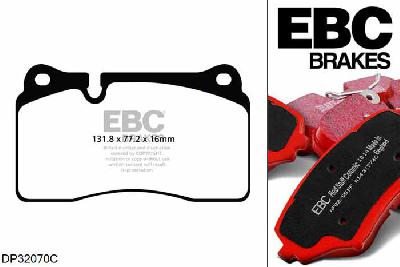 DP32070C, Audi TT RS+ quattro (8J), 2.5 Turbo 360 PK 2012-2014, EBC Redstuff remblokken set vooras, Voor modellen met Brembo remklauwen aan de vooras, Voor modellen met een remschijf diameter 370mm