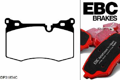 DP31854C, Mini Mini Coupe (R58), 1.6 Turbo Works 2011-, EBC Redstuff remblokken set vooras, Voor modellen met Brembo remklauwen aan de vooras, Voor modellen met een remschijf diameter 316mm