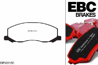DP32015C, Opel Insignia, 2.0 Turbo 4WD 250 PK 2011-2013, EBC Redstuff remblokken set vooras, Voor modellen met TRW remklauwen aan de vooras, Voor modellen met een remschijf diameter 337mm