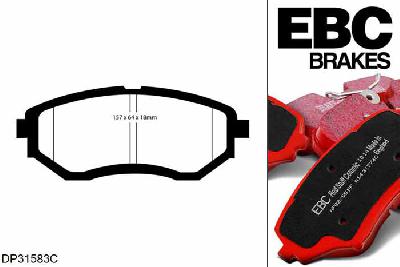 DP31583C, Subaru Legacy, 3.0 245 PK 2003-2010, EBC Redstuff remblokken set vooras, Voor modellen met een remschijf diameter 316mm