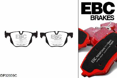 DP32009C, BMW X5, 3.0 TD (F15) (30d) 2013-, EBC Redstuff remblokken set achteras, Voor modellen met ATE remklauwen aan de achteras, Voor modellen met remschijf diameter van 320mm aan de achteras
