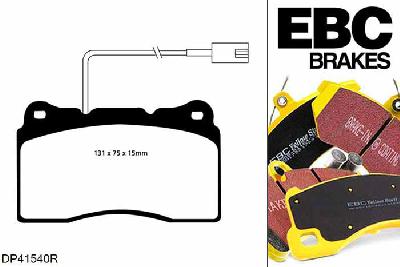 DP41540R, Alfa Romeo 156, 3.2 2003-2006, EBC Yellowstuff remblokken set vooras, Voor modellen met Brembo remklauwen aan de vooras, Voor modellen met een remschijf diameter 330mm