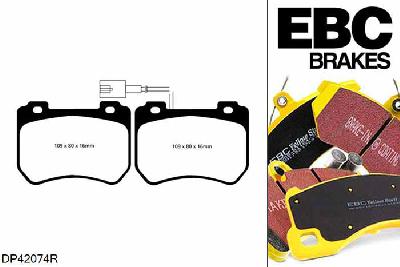 DP42074R, Alfa Romeo 159, 1.9 TD 150 PK 2008-2011, EBC Yellowstuff remblokken set vooras, Voor modellen met Brembo remklauwen aan de vooras, Voor modellen met een remschijf diameter 305mm