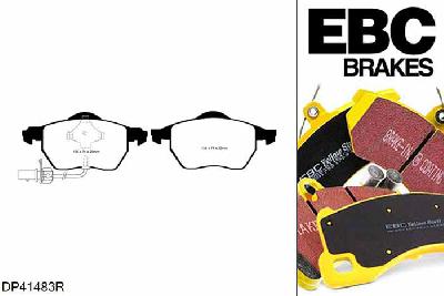 DP41483R, Audi A4 quattro (B7), 2.0 TDI 170 PK 2006-2008, EBC Yellowstuff remblokken set vooras, Voor modellen met ATE remklauwen aan de vooras, Voor modellen met een remschijf diameter 312mm
