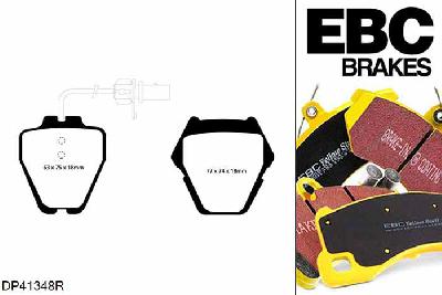 DP41348R, Audi A6 quattro (C5/4B), 4.2 300 PK 1999-2004, EBC Yellowstuff remblokken set vooras, Voor modellen met Girling/TRW remklauwen aan de vooras, Voor modellen met een remschijf diameter 321mm