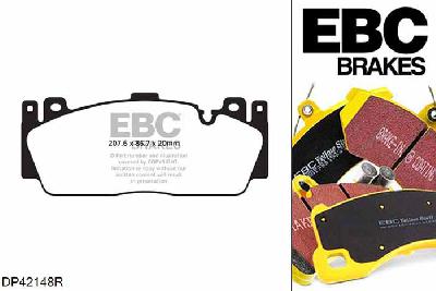 DP42148R, BMW M6, 4.4 Twin Turbo (F13) 2012-, EBC Yellowstuff remblokken set vooras, Voor modellen met Brembo remklauwen aan de vooras