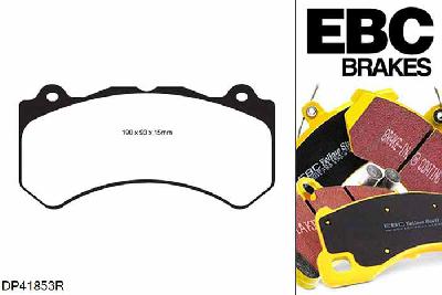 DP41853R, Chevrolet Camaro (5th Gen), 6.2 Supercharged 2011-2015, EBC Yellowstuff remblokken set vooras, Voor modellen met Brembo remklauwen aan de vooras, Voor modellen met een remschijf diameter 370mm