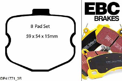 DP41771/3R, Chevrolet Corvette (C6), 6.2 Grand Sport 2010-2013, EBC Yellowstuff remblokken set vooras, Voor modellen met een remschijf diameter 355mm
