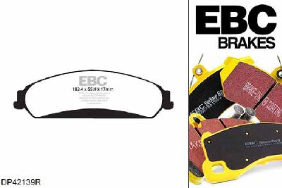 DP42139R, Chrysler 300C, 3.0 TD 2011-, EBC Yellowstuff remblokken set vooras, Voor modellen met een remschijf diameter 345mm