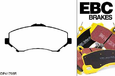 DP41798R, Dodge Journey, 2.7 2008-2011, EBC Yellowstuff remblokken set vooras, Voor modellen met een remschijf diameter 302mm